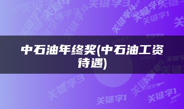 中石油年终奖(中石油工资待遇)