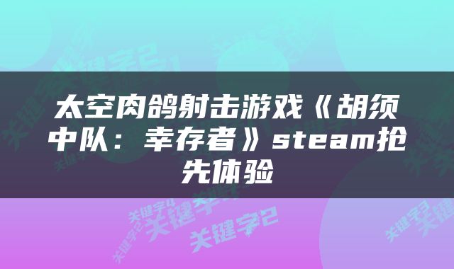 太空肉鸽射击游戏《胡须中队：幸存者》steam抢先体验