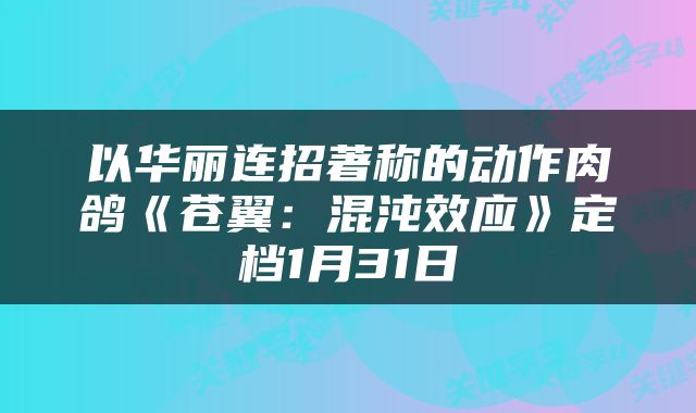 以华丽连招著称的动作肉鸽《苍翼：混沌效应》定档1月31日