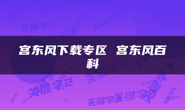 宫东风下载专区 宫东风百科