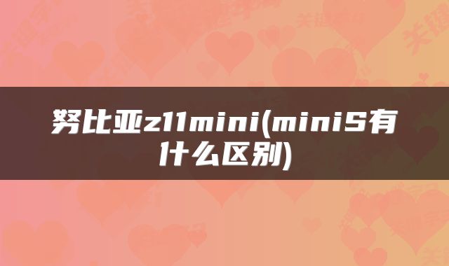 努比亚z11mini(miniS有什么区别)