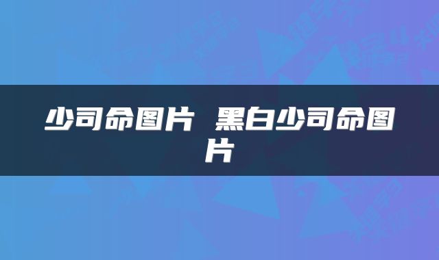 少司命图片 黑白少司命图片
