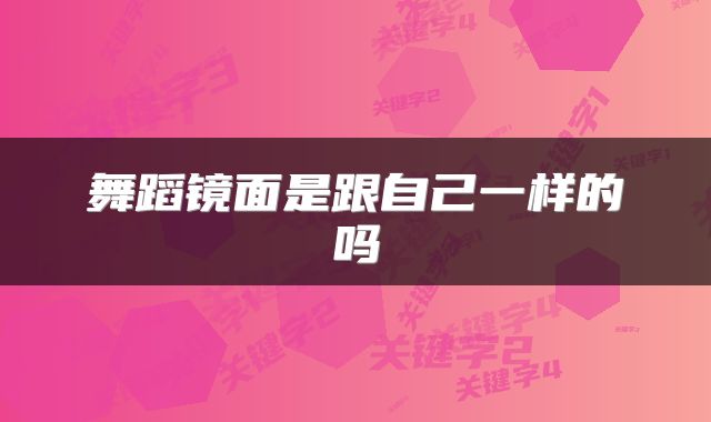 舞蹈镜面是跟自己一样的吗