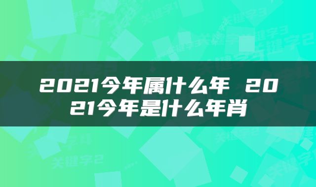 2021今年属什么年 2021今年是什么年肖