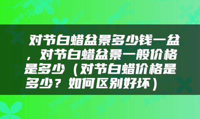  对节白蜡盆景多少钱一盆，对节白蜡盆景一般价格是多少（对节白蜡价格是多少？如何区别好坏） 