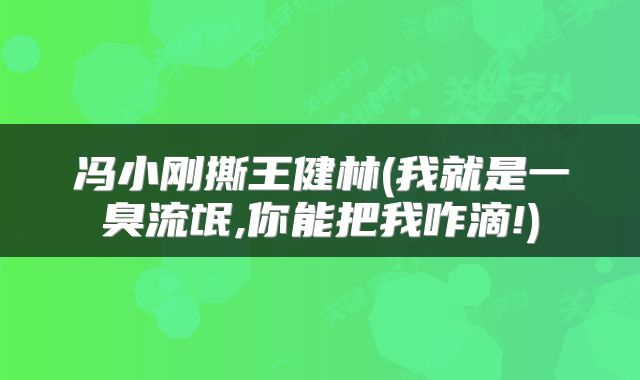 冯小刚撕王健林(我就是一臭流氓,你能把我咋滴!)