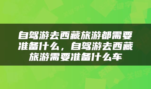 自驾游去西藏旅游都需要准备什么，自驾游去西藏旅游需要准备什么车