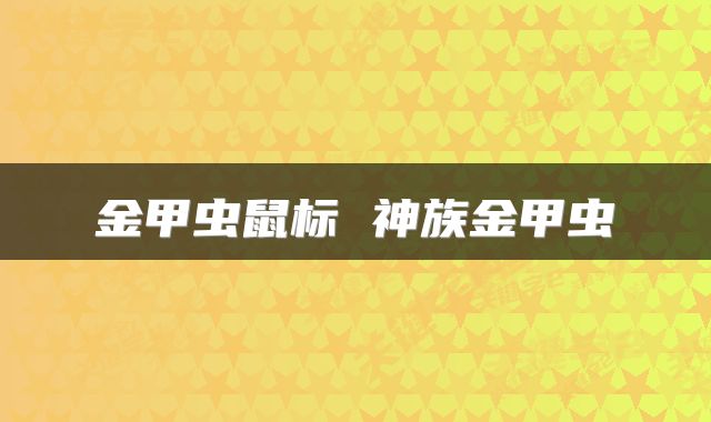 金甲虫鼠标 神族金甲虫