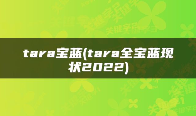tara宝蓝(tara全宝蓝现状2022)