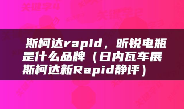  斯柯达rapid，昕锐电瓶是什么品牌（日内瓦车展斯柯达新Rapid静评） 