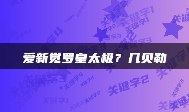 爱新觉罗皇太极？几贝勒