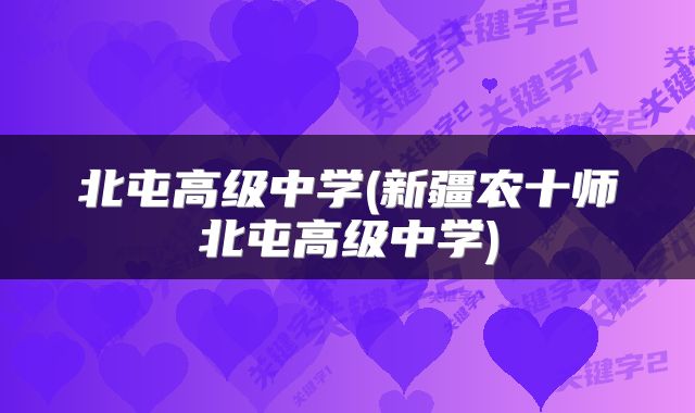北屯高级中学(新疆农十师北屯高级中学)