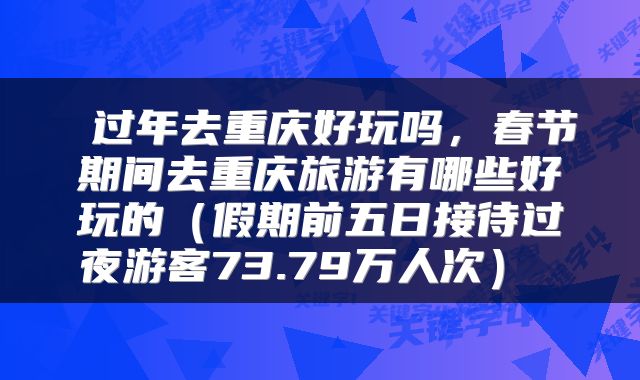  过年去重庆好玩吗，春节期间去重庆旅游有哪些好玩的（假期前五日接待过夜游客73.79万人次） 