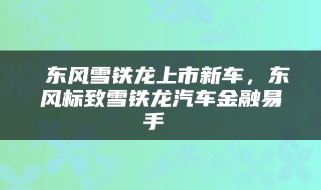  东风雪铁龙上市新车，东风标致雪铁龙汽车金融易手 