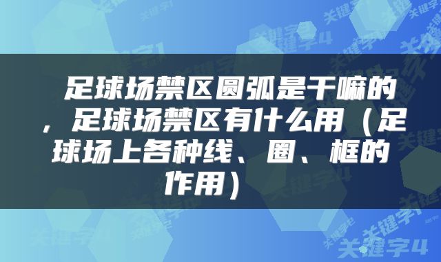  足球场禁区圆弧是干嘛的，足球场禁区有什么用（足球场上各种线、圈、框的作用） 