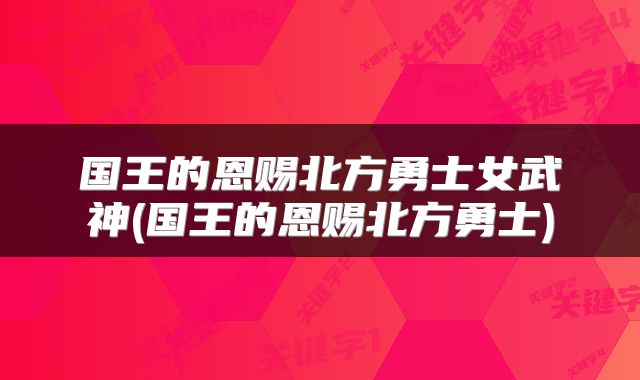 国王的恩赐北方勇士女武神(国王的恩赐北方勇士)