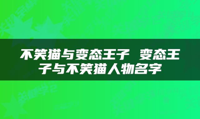 不笑猫与变态王子 变态王子与不笑猫人物名字
