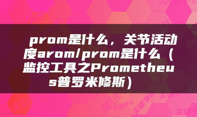 prom是什么,关节活动度arom/prom是什么(监控工具之Prometheus普罗米修斯)