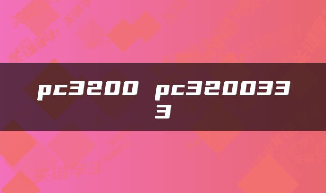 pc3200 pc3200333