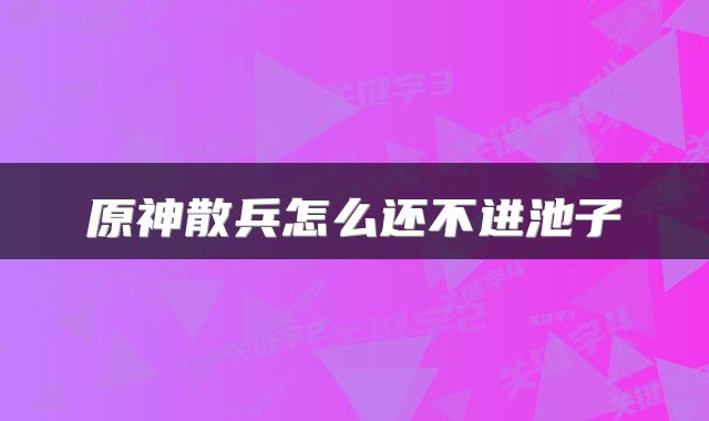 原神散兵怎么还不进池子