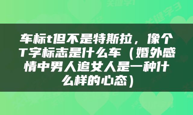 车标t但不是特斯拉，像个T字标志是什么车（婚外感情中男人追女人是一种什么样的心态）