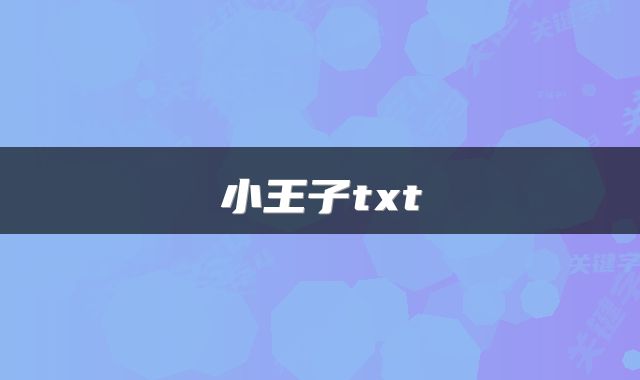 小王子txt