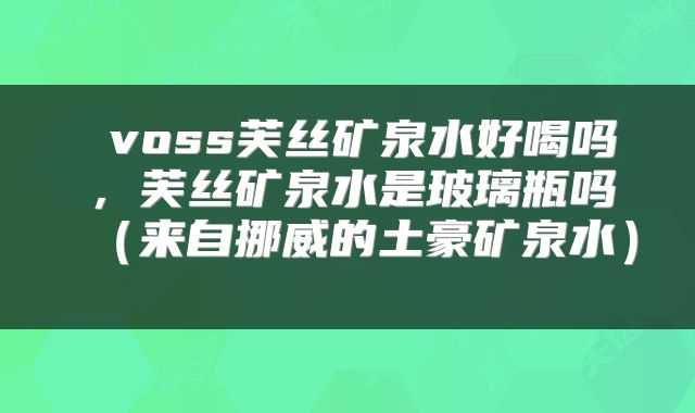  voss芙丝矿泉水好喝吗，芙丝矿泉水是玻璃瓶吗（来自挪威的土豪矿泉水） 